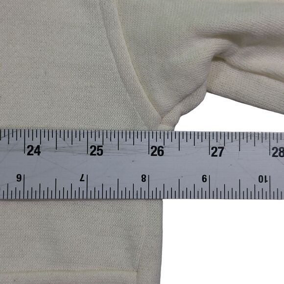 Chinawear by Morsly Sweatshirt Womens XL Ivory Embroidered Half-Zip Mock Neck - Picture 10 of 10